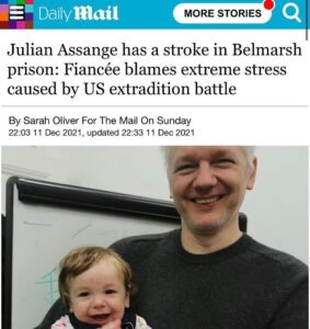 Read more about the article Feel better fren ViaJulian Assange has a stroke in Belmarsh prison: Fiancée blames extreme stress caused by US extradition battle