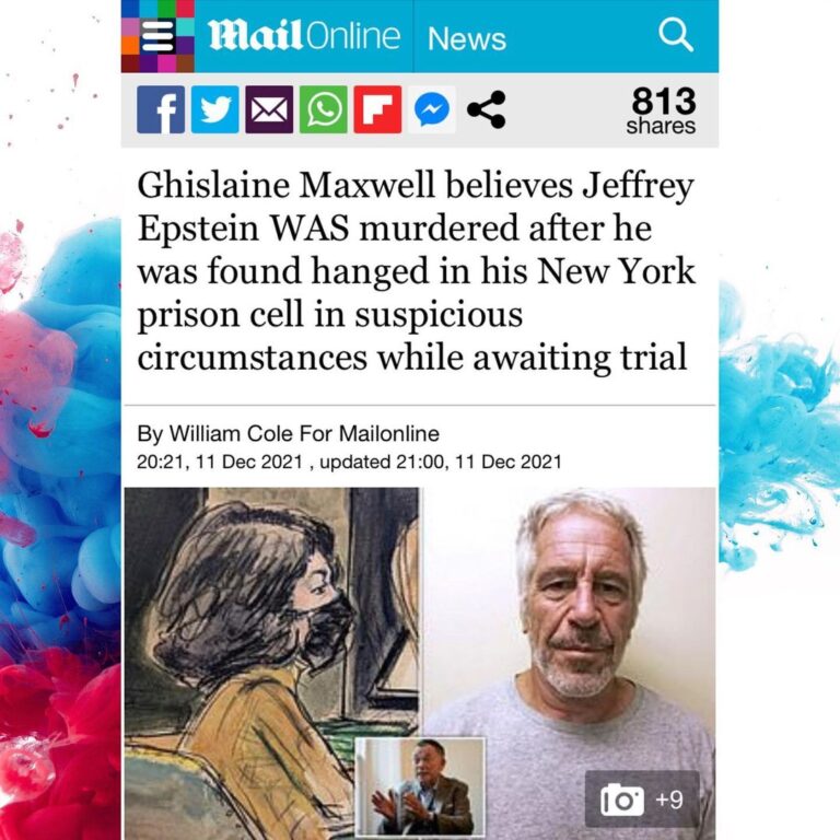 Read more about the article Ghislaine Maxwell believes Jeffrey Epstein WAS murdered after he was found hanged in his New York prison cell in suspicious circumstances while awaiting trial