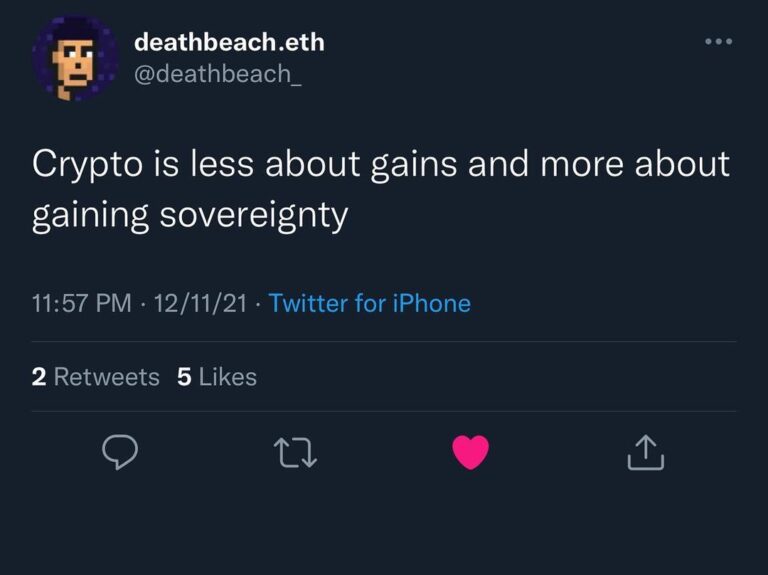 Read more about the article Crypto is less about gains and more about gaining sovereignty
