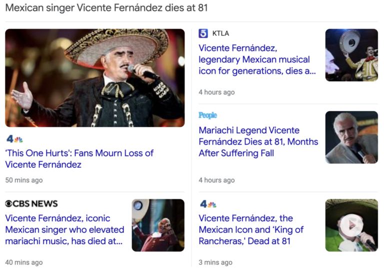 Read more about the article Vincente Fernandez, dead at 81, 67 days before his birthday, December 12, 2021