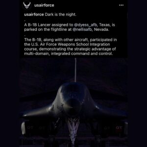 Read more about the article Use a stealth bomber. @usairforce Dark is the night & stealth bombers fly undetected. Lancer. When did Q begin? When did Q really begin? The DEC 14 Deltas sure have lots of stealth bomber references, don’t they?