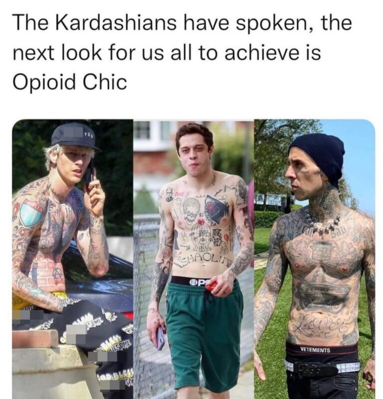 Read more about the article The Kardashians have spoken, the next look for us all to achieve is Opioid Chic