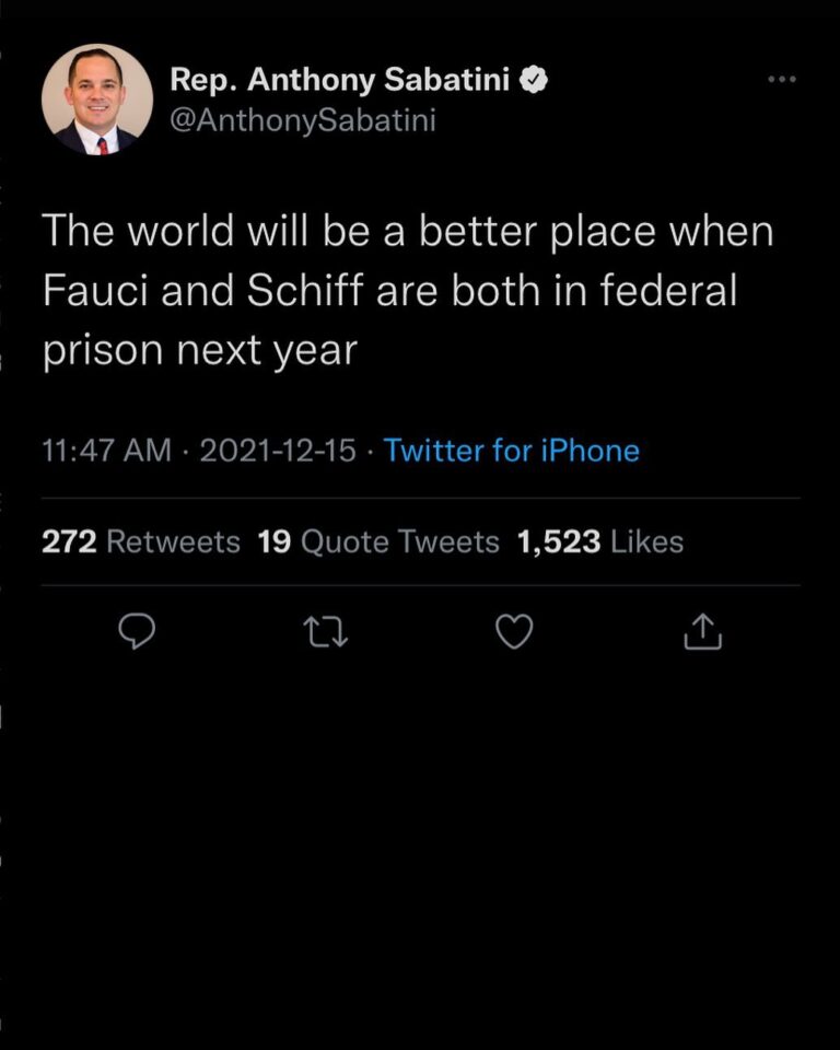 Read more about the article The world will be a better place when Fauci and Schiff are both in federal prison next year