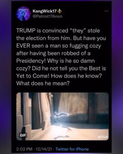 Read more about the article TRUMP is convinced “they” stole the election from him. But have you EVER seen a man so fugging cozy after having been robbed of a Presidency!