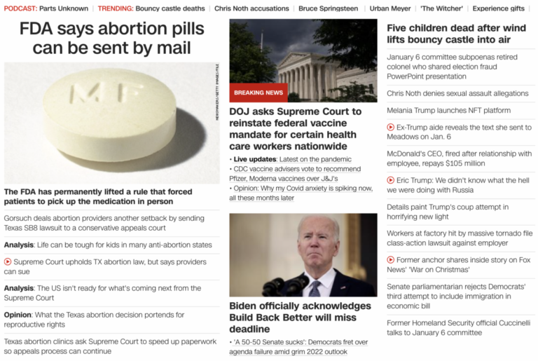 Read more about the article FDA says abortion pills can be sent by mail, Thursday, December 16, 2021