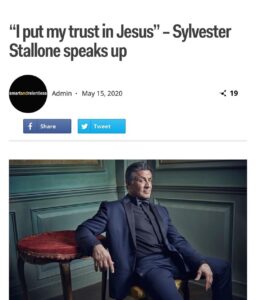Read more about the article “I put my trust in Jesus” – Sylvester Stallone speaks up / But but he’s a Joo you can be born what ever and not practice it please stop the cap