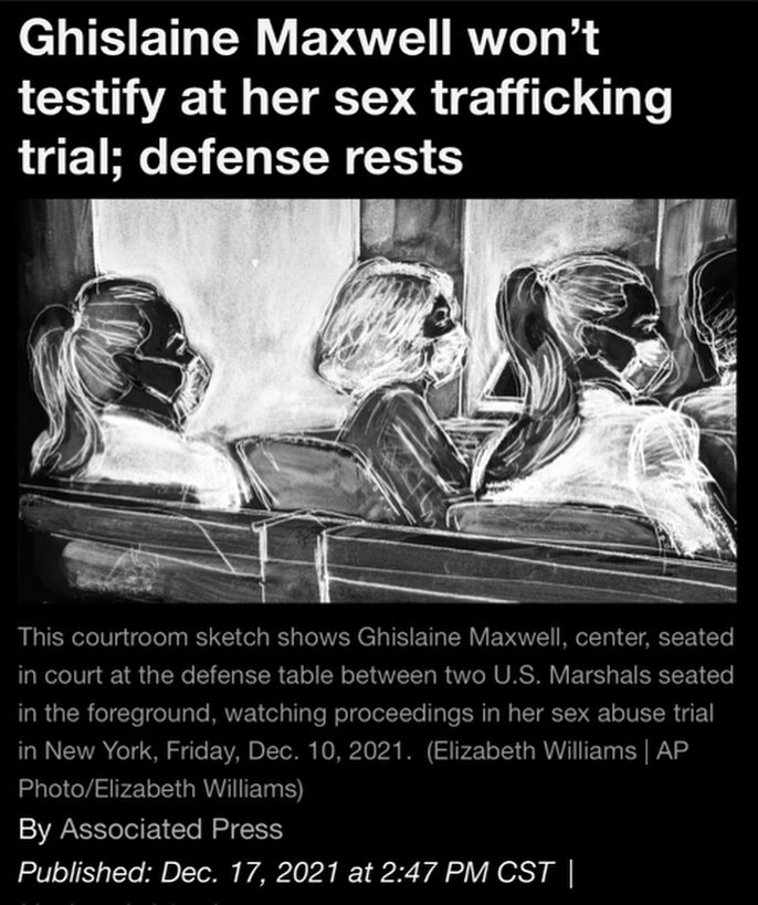 Read more about the article Ghislaine Maxwell won’t testify at her sex trafficking trial; defense rests