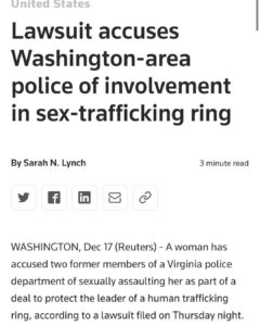 Read more about the article Lawsuit accuses Washington-area police of involvement in sex-trafficking ring