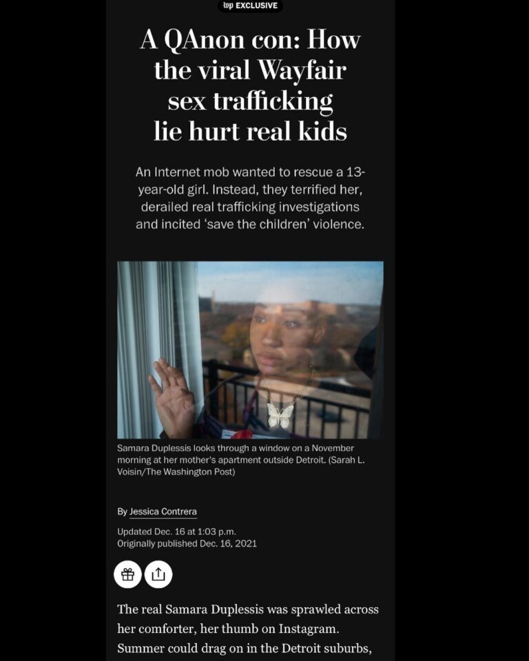Read more about the article If it isn’t real why the constant attacks – A QAnon con: How the viral Wayfair sex trafficking lie hurt real kids