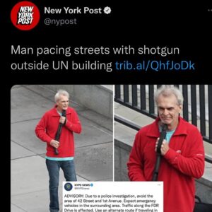 Read more about the article Man pacing streets with shotgun outside UN building
