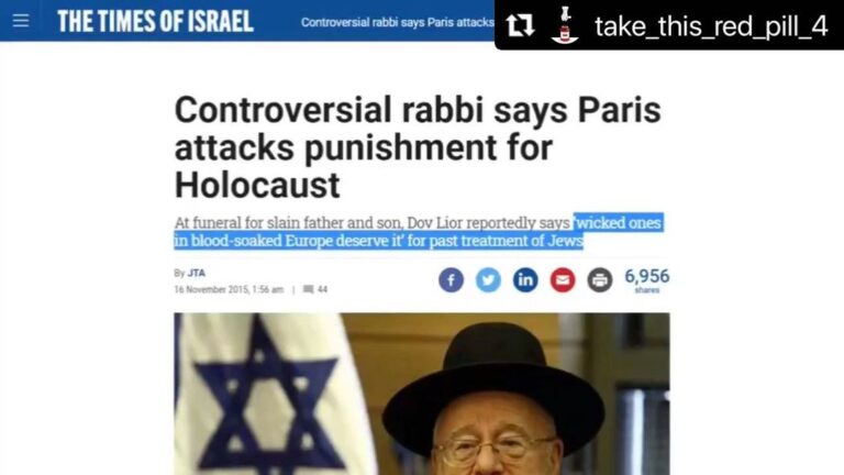 Read more about the article Controversial rabbi says Paris attacks punishment for Holocaust