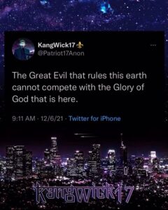 Read more about the article The Great Evil that rules this earth cannot compete with the Glory of God that is here.