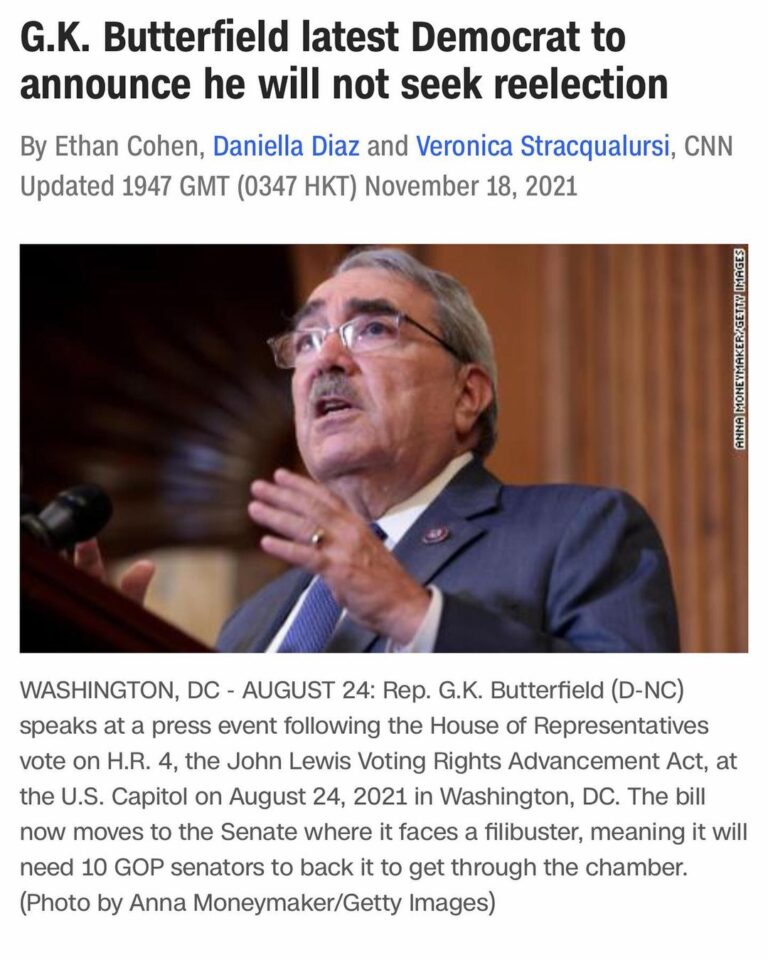 Read more about the article G.K. Butterfield latest Democrat to announce he will not seek reelection
