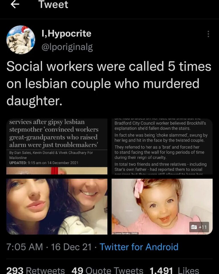Read more about the article Social workers were called 5 times on lesbian couple who murdered daughter.