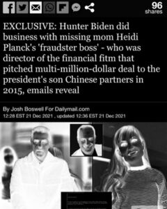 Read more about the article EXCLUSIVE: Hunter Biden did business with missing mom Heidi Planck’s ‘fraudster boss’ – who was director of the financial fitm that pitched multi-million-dollar deal to the president’s son Chinese partners in 2015, emails reveal