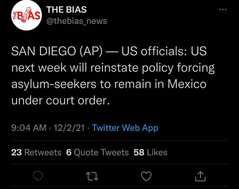 Read more about the article SAN DIEGO (AP) — US officials: US next week will reinstate policy forcing asylum-seekers to remain in Mexico under court order.