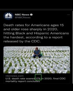 Read more about the article Death rates for Americans ages 15 and older rose sharply in 2020, hitting Black and Hispanic Americans the hardest, according to a report released by the CDC.