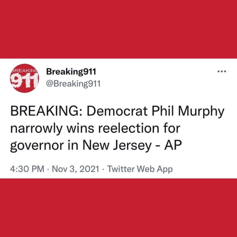 Read more about the article BREAKING: Democrat Phil Murphy narrowly wins reelection for governor in New Jersey