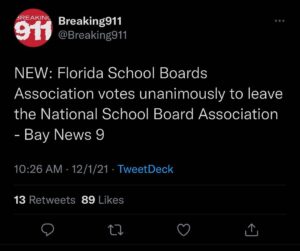 Read more about the article NEW: Florida School Boards Association votes unanimously to leave the National School Board Association Bay News 9