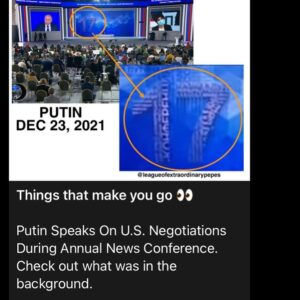 Read more about the article Things that make you go 0_0  Putin Speaks On U.S. Negotiations During Annual News Conference. Check out what was in the background.