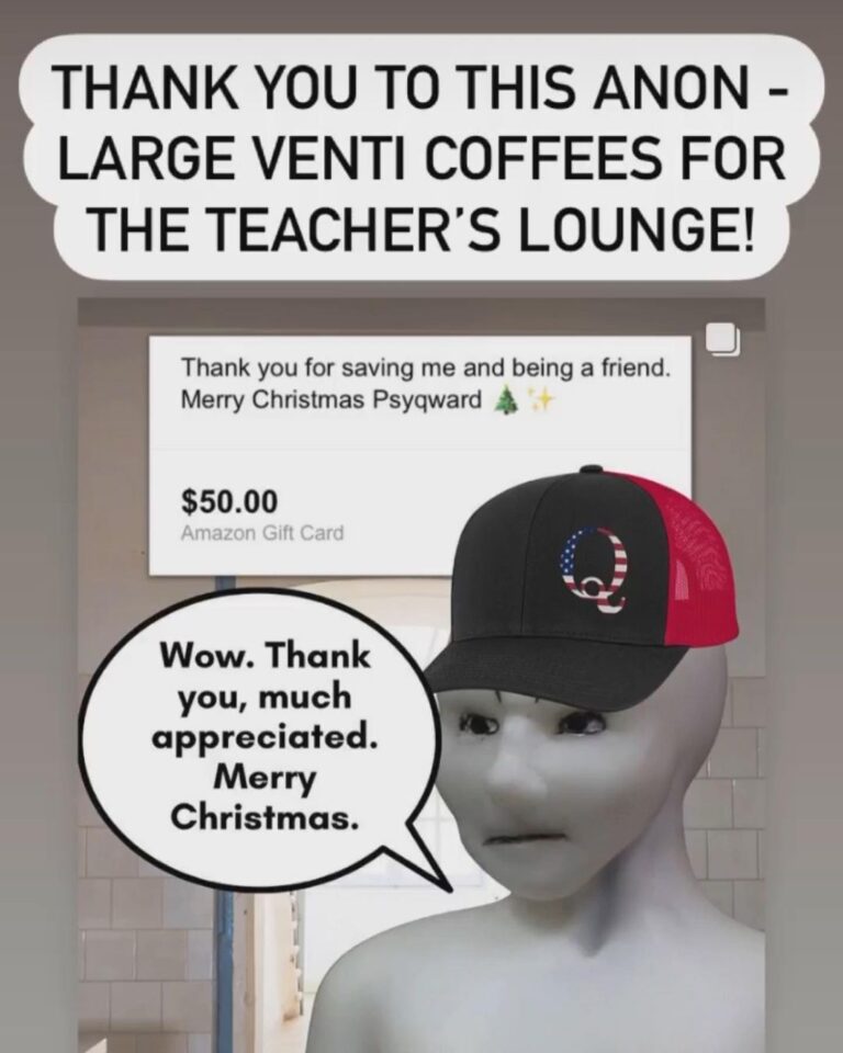 Read more about the article THANK YOU TO THIS ANON – LARGE VENTI COFFEES FOR THE TEACHER’S LOUNGE!