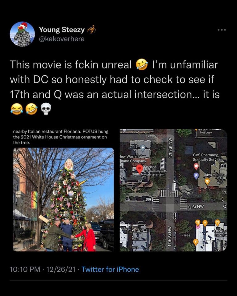 Read more about the article This movie is fckin unreal I’m unfamiliar with DC so honestly had to check to see if 17th and Q was an actual intersection… it is