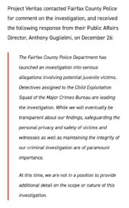 Read more about the article BREAKING: Fairfax County Police Confirm Jake Tapperâ€™s producer is under investigation by the Child Exploitation Squad following Project Veritas reporting