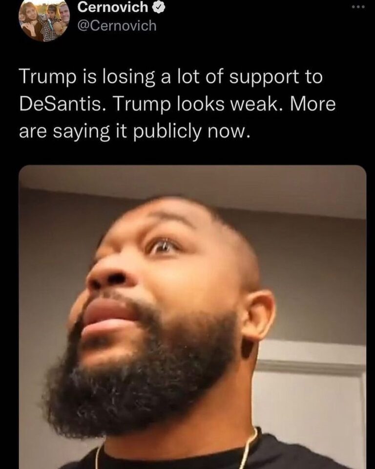 Read more about the article Shills are gonna shill. – Cernovich says “Trump is losing a lot of support to DeSantis. Trump looks weak. More are saying it publicly now”.