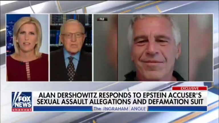 Read more about the article Dershowitz admitting on Fox he met Epstein through Lady Rothchild.