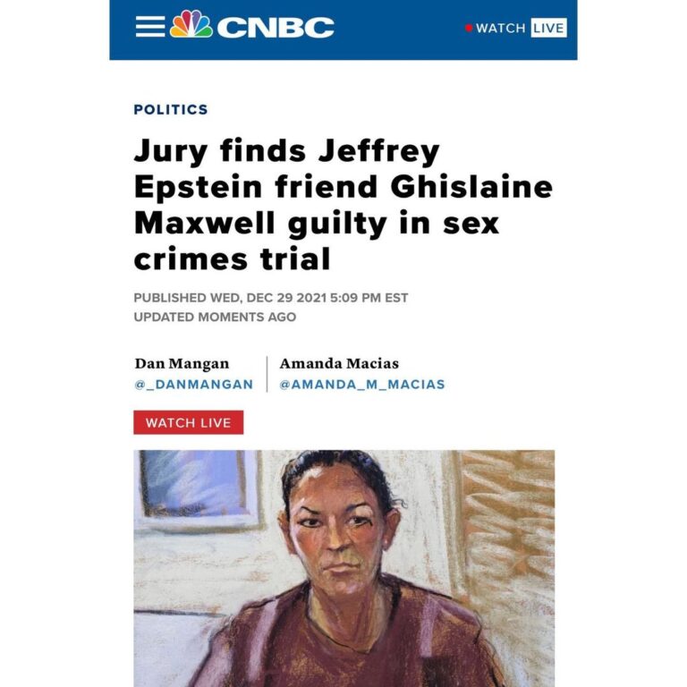 Read more about the article Jury finds Jeffrey Epstein friend Ghislaine Maxwell guilty in sex crimes trial