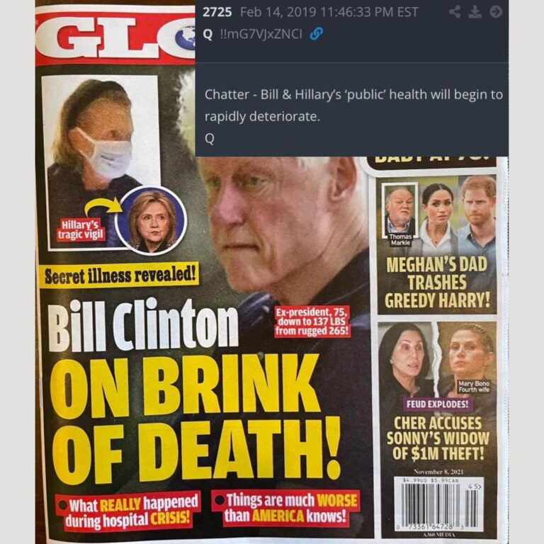 Read more about the article Secret illness revealed! Bill Clinton 0N BRINK OF DEATH! Fly Eagle Fly