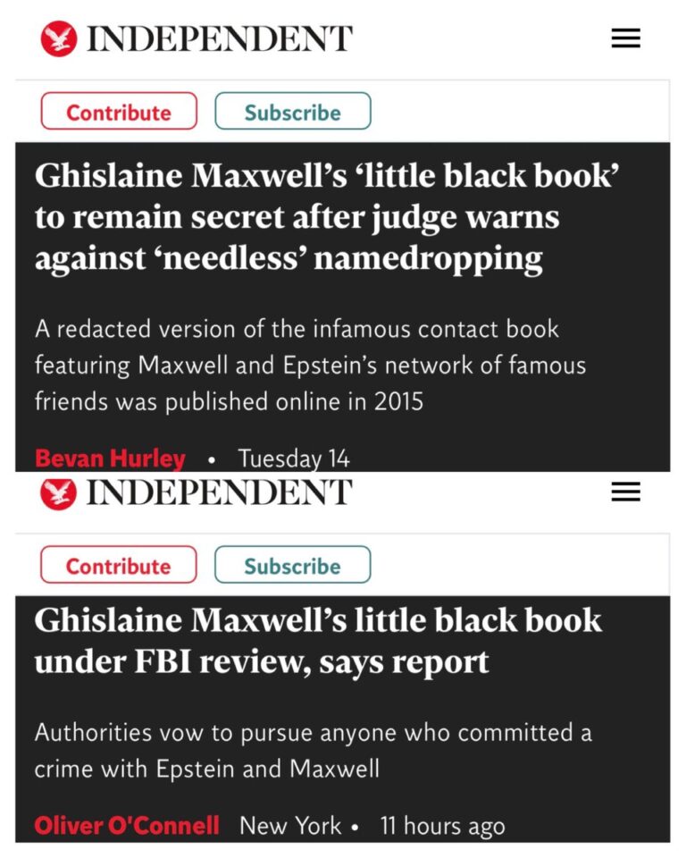 Read more about the article THEN: Ghislaine Maxwell’s ‘little black book’ to remain secret after judge warns against ‘needless’ namedropping vs NOW: Ghislaine Maxwell’s little black book under FBI review, says report