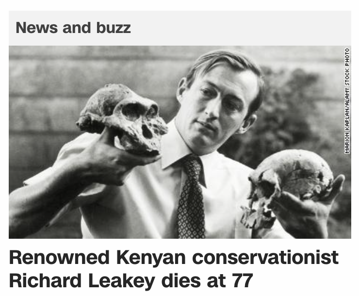 Read more about the article Richard Leakey, man who traced original humans back to Africa, dead at 77, January 2, 2022
