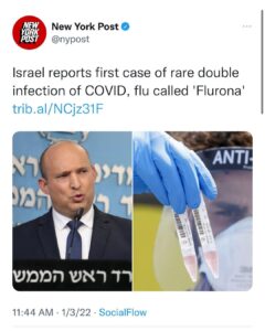 Read more about the article Israel reports first case of rare double infection of COVID, flu called ‘Flurona’