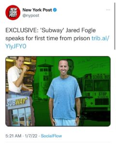 Read more about the article You know they digging deep with distractions when they pull Jared from subway ba