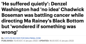 Read more about the article Denzel Washington says he had no idea Chadwick Boseman was battling cancer, January 6, 2022 news