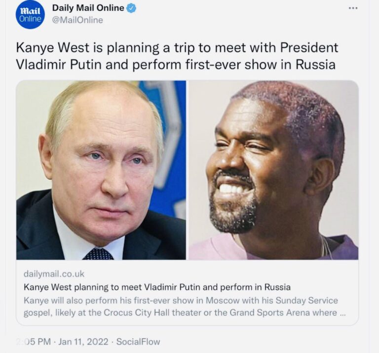 Read more about the article Kanye West will get more done during his Time in Russia than Joe Biden has durin