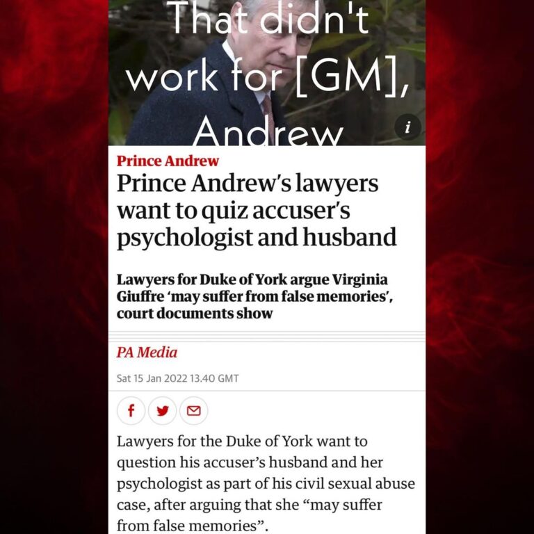 Read more about the article That didn’t work for [Ghislaine Maxwell], Andrew