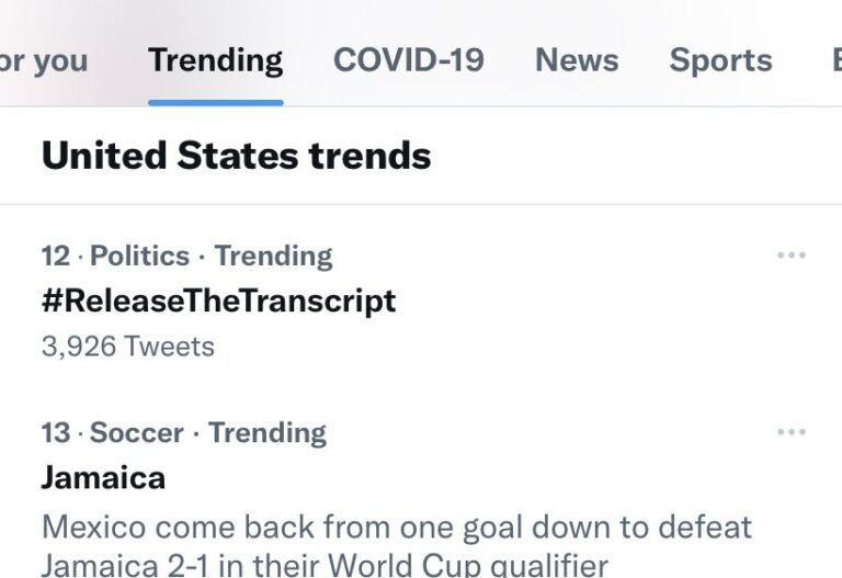Read more about the article #ReleaseTheTranscript is now trending nationally after the botched Biden-Ukraine