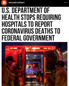 Read more about the article U.S. DEPARTMENT OF HEALTH STOPS REQUIRING HOSPITALS TO REPORT CORONAVIRUS DEATHS TO FEDERAL GOVERNMENT