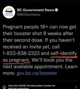 Read more about the article Self identify as pregnant