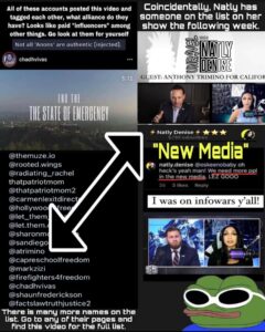 Read more about the article All of these accounts posted this video and tagged each other, what alliance do they have? Looks like paid “influencers” among other things. Go at them for yourself Not all ‘Anons’ are authentic [injected].