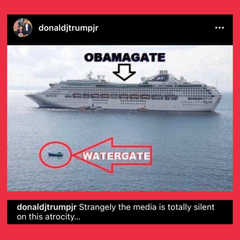 Read more about the article Obamagate – Watergate.
Interesting choice, Jr.
Media strangely silent: cricket