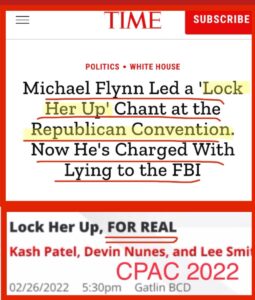 Read more about the article “Lock her up”…FOR REAL. None of that flynnbro hype.