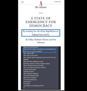 Read more about the article A new piece written by Hillary. Panic. The alliance is becoming more public