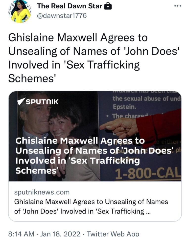 Read more about the article Ghislaine Maxwell Agrees to Unsealing of Names of ‘John Does’ Involved in ‘Sex Trafficking Schemes’