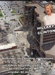 Read more about the article This building in Oklahoma City was blown up and destroyed just 4 days before Hillary Clinton was to be indicted in the Whitewater scandal.