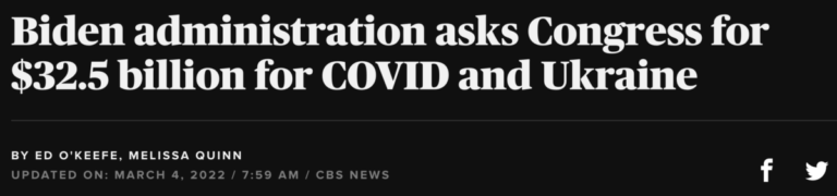 Read more about the article Biden requests $32.5 billion for Covid and Ukraine