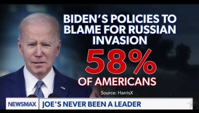 Read more about the article MAJORITY of Americans Blame JOE BIDEN for Russian Invasion of Ukraine