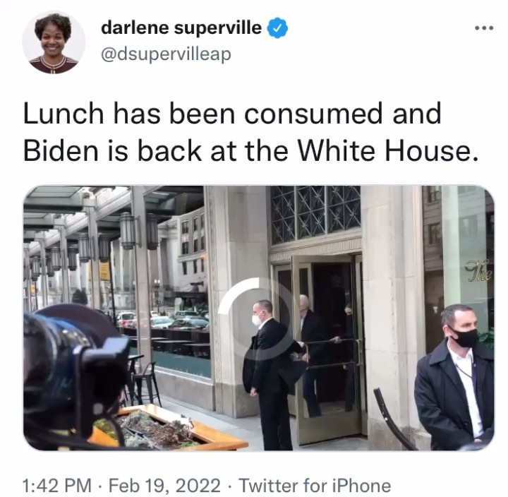 You are currently viewing Lunch has been consumed and Biden is back at the White House.